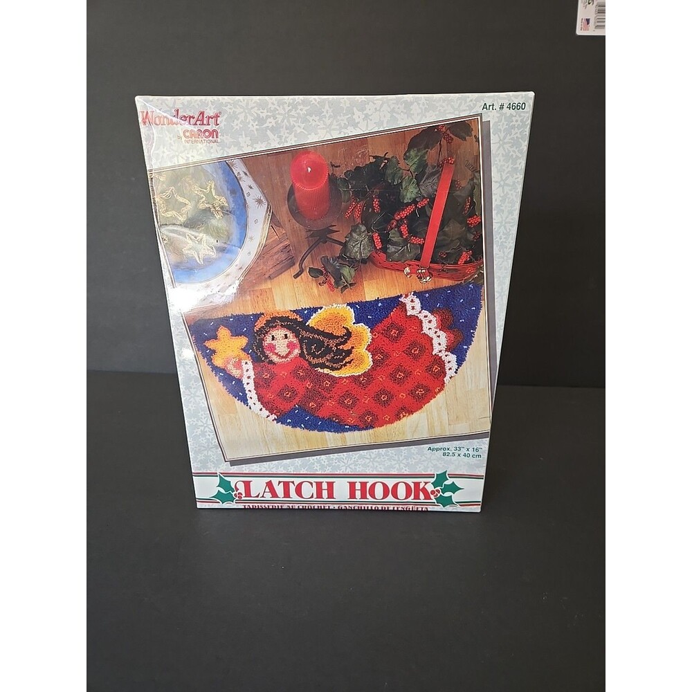 Caron WonderArt Star Angel Latch Hook Kit Christmas Holiday 33"x16" - New